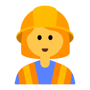 Emojidex 👷‍♀️ Woman Construction Worker