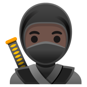 Google 🥷🏿 Ninja: Dark Skin Tone