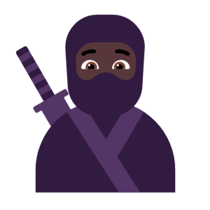 Microsoft 🥷🏿 Ninja: Dark Skin Tone