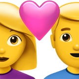 Apple 👩‍❤️‍👨 Couple with Heart: Woman & Man