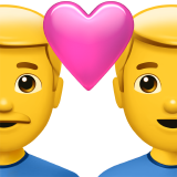 Apple 👨‍❤️‍👨 Couple with Heart: Man & Man