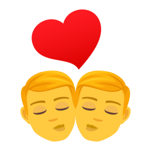 Joypixels 👨‍❤️‍💋‍👨 Beso: Hombre y Hombre