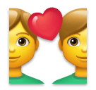 Joypixels 👨‍❤️‍👨 Couple with Heart: Man & Man