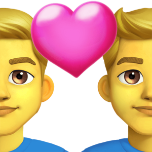 Openmoji👨‍❤️‍👨 Couple with Heart: Man & Man