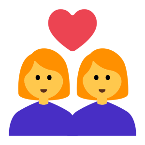 Emojidex 👩‍❤️‍👩 Couple with Heart: Woman & Woman