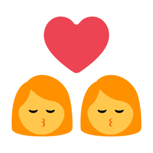 Openmoji👩‍❤️‍💋‍👩 Pocałunek: Kobieta i Kobieta