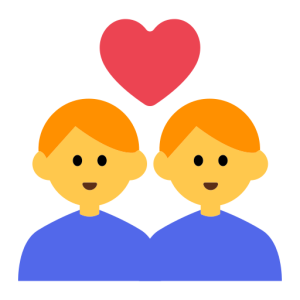 Emojidex 👨‍❤️‍👨 Couple with Heart: Man & Man