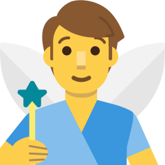 Emojidex 🧚‍♂️ Homme Fée