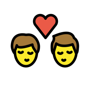 Messenger👨‍❤️‍💋‍👨 Beso: Hombre y Hombre