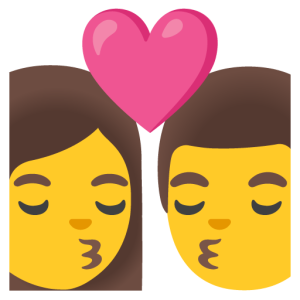 Google 👩‍❤️‍💋‍👨 Kiss: Woman & Man