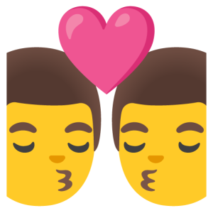 Google 👨‍❤️‍💋‍👨 Beso: Hombre y Hombre