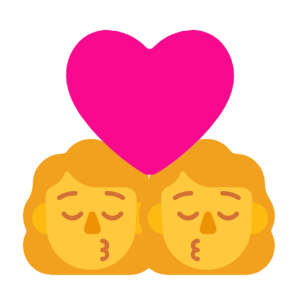 Microsoft 👩‍❤️‍💋‍👩 Pocałunek: Kobieta i Kobieta