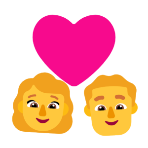 Microsoft 👩‍❤️‍👨 Couple with Heart: Woman & Man