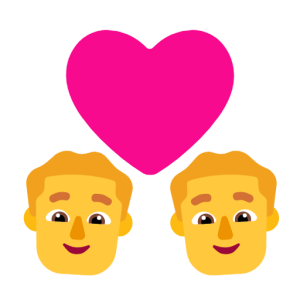 Microsoft 👨‍❤️‍👨 Couple with Heart: Man & Man
