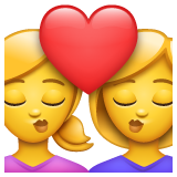 Whatsapp 👩‍❤️‍💋‍👩 Pocałunek: Kobieta i Kobieta