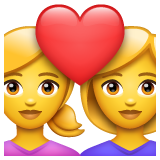 Whatsapp 👩‍❤️‍👩 Couple with Heart: Woman & Woman