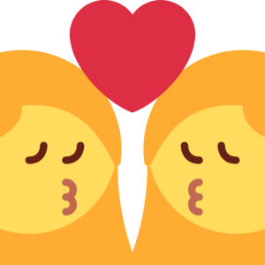 Twitter 👩‍❤️‍💋‍👩 Pocałunek: Kobieta i Kobieta