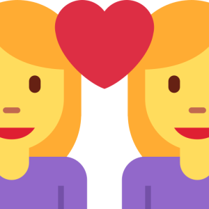 Twitter 👩‍❤️‍👩 Couple with Heart: Woman & Woman