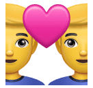Facebook 👨‍❤️‍👨 Couple with Heart: Man & Man