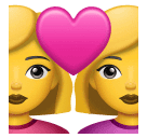 Facebook 👩‍❤️‍👩 Couple with Heart: Woman & Woman