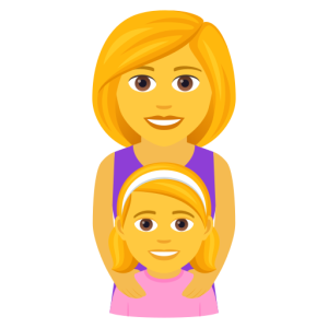 Joypixels 👩‍👧 Famiglia: Donna e Ragazza