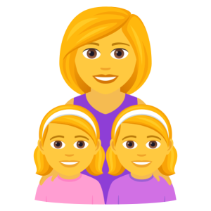Joypixels 👩‍👧‍👧 Family: Woman & Girl & Girl