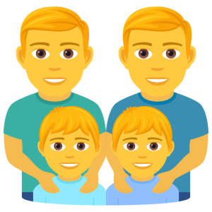 Openmoji👨‍👨‍👦‍👦 Family: Man & Man & Boy & Boy