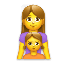 Openmoji👩‍👧 Famiglia: Donna e Ragazza