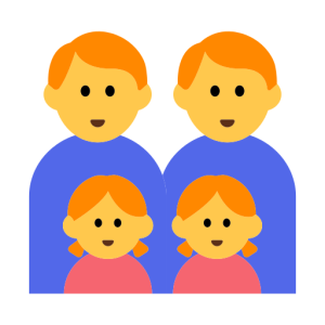 Emojidex 👨‍👨‍👧‍👧 Family: Man & Man & Girl & Girl