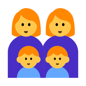 Openmoji👩‍👩‍👦‍👦 Family: Woman & Woman & Boy & Boy