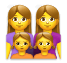 Joypixels 👩‍👩‍👧‍👧 Family: Woman & Woman & Girl & Girl