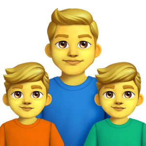 Emojidex 👨‍👦‍👦 Family: Man & Boy & Boy