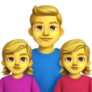 Emojidex 👨‍👧‍👧 Family: Man & Girl & Girl