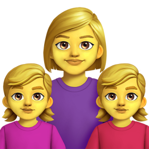 Emojidex 👩‍👧‍👧 Family: Woman & Girl & Girl