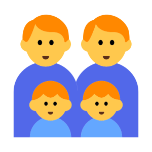 Emojidex 👨‍👨‍👦‍👦 Family: Man & Man & Boy & Boy