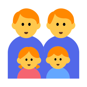 Emojidex 👨‍👨‍👧‍👦 Family: Man & Man & Girl & Boy