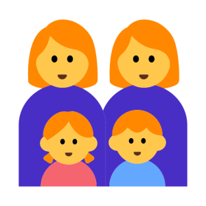 Openmoji👩‍👩‍👧‍👦 Family: Woman & Woman & Girl & Boy