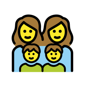 Emojidex 👩‍👩‍👦‍👦 Family: Woman & Woman & Boy & Boy