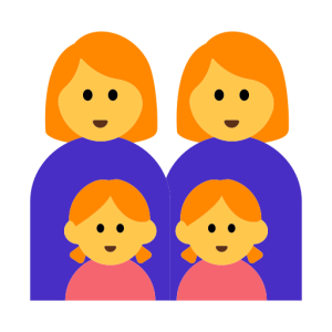 Openmoji👩‍👩‍👧‍👧 Family: Woman & Woman & Girl & Girl