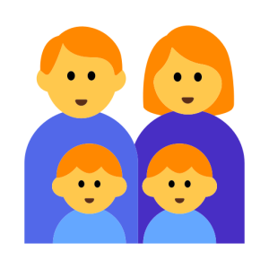 Openmoji👨‍👩‍👦‍👦 Family: Man & Woman & Boy & Boy