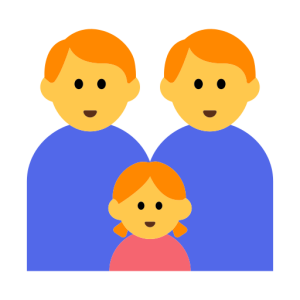 Emojidex 👨‍👨‍👧 Family: Man & Man & Girl