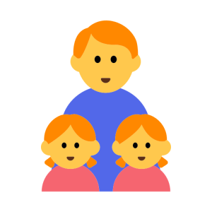 Messenger👨‍👧‍👧 Family: Man & Girl & Girl