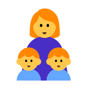 Messenger👩‍👦‍👦 Family: Woman & Boy & Boy