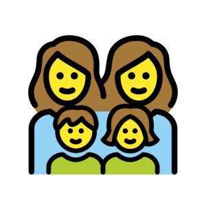 Emojidex 👩‍👩‍👧‍👦 Family: Woman & Woman & Girl & Boy