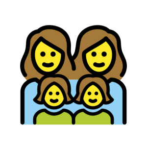 Emojidex 👩‍👩‍👧‍👧 Family: Woman & Woman & Girl & Girl