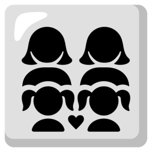 Google 👩‍👩‍👧‍👧 Family: Woman & Woman & Girl & Girl