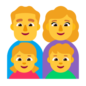 Whatsapp 👨‍👩‍👧‍👦 Family: Man & Woman & Girl & Boy