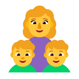 Microsoft 👩‍👦‍👦 Family: Woman & Boy & Boy