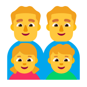Microsoft 👨‍👨‍👧‍👦 Family: Man & Man & Girl & Boy