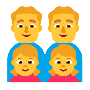 Microsoft 👨‍👨‍👧‍👧 Family: Man & Man & Girl & Girl